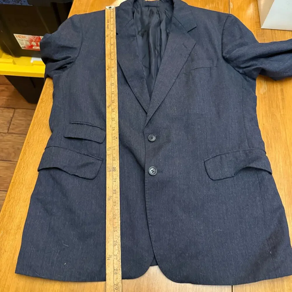 Vintage Burberrys x Loden-Frey Navy Wool Blazer 40S / EU 25 Ticket Pocket Jacket